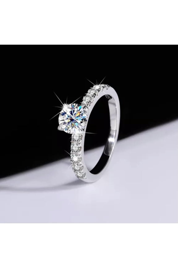 Real 1 CT D Color VVS1 Moissanite Rings Women S925 Sterling Silver Rings MSJ035-9