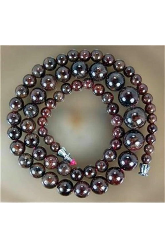 Real Natural 5-11mm Red Garnet Gemstone Round Tower Beads Necklaces 18"