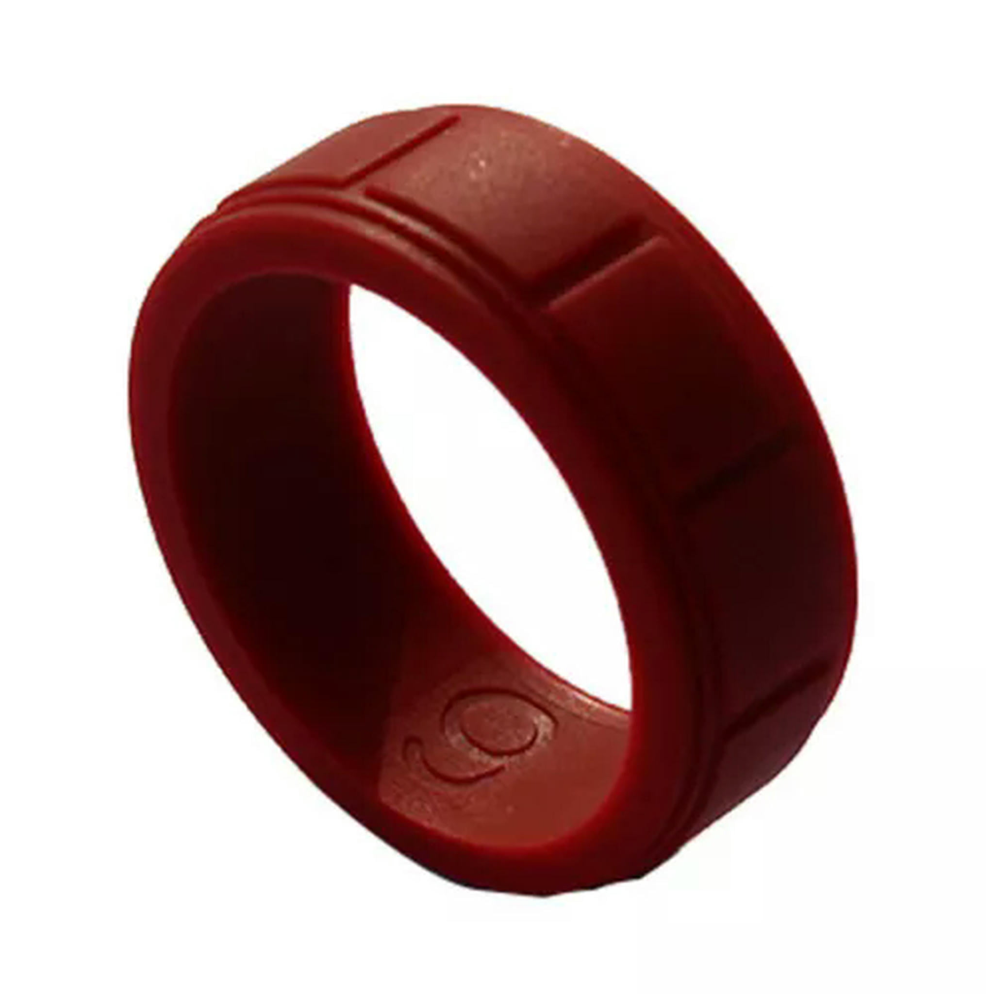 GKNET Rubber Band Ring Wedding Tire Pattern Sport Ring Silicone Rings ...