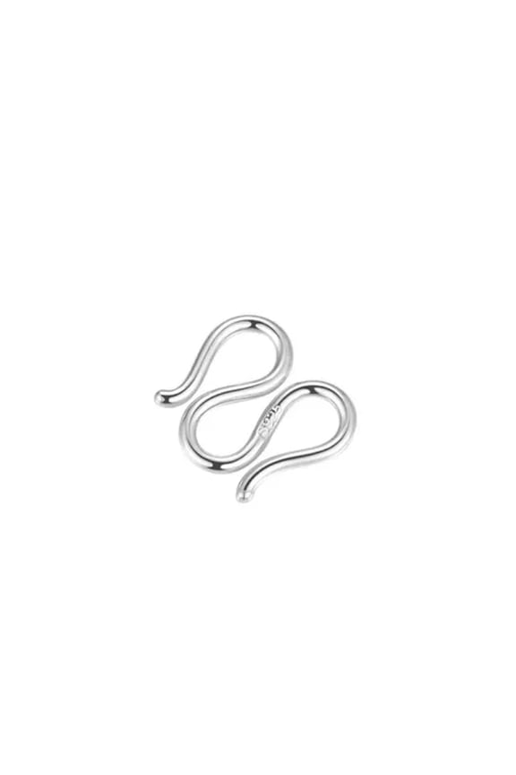S925 Sterling Silver Hook For Necklace Bracelet Connector Diy Making Accessories-Silver x M Hook-2pcs Small
