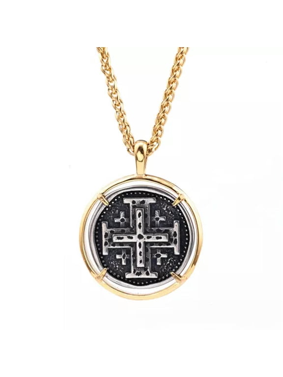 Saint Michael Archangel Angel Stainless Steel Medal Pendant Necklace Chain