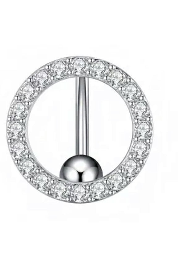 Sexy Star Moon Belly Button Ring Green CZ Tassels Navel Ring Body Jewelry-11