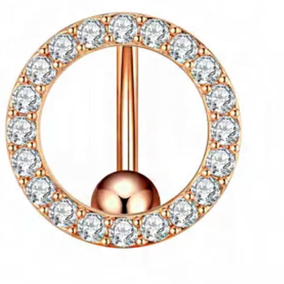 GKNET Sexy Star Moon Belly Button Ring Green CZ Tassels Navel Ring Body Jewelry-12