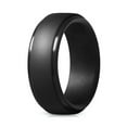 thumbnail image 1 of GKNET Silicone Rings Women Wedding Rubber Bands Hypoallergenic Flexible Finger Ring-A-black-8, 1 of 9