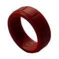 thumbnail image 1 of GKNET Silicone Wedding Engagement Ring Men Women Rubber Band Gym Sport Flexible —-dark red-10, 1 of 6