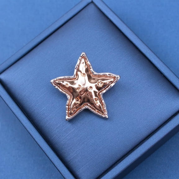 GKNET Simple five-pointed star brooch Alloy lovely metal brooch Classic corsage