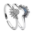 thumbnail image 1 of GKNET Sparkling Moon Sun Adjustable Ring For Women Stackable Finger Ring Delicate Jewelry Gift-A4, 1 of 9