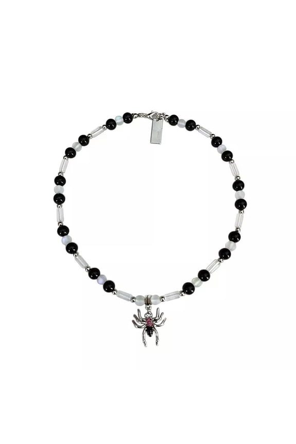 Spider Pendant Necklaces For Women Fashion Splice String Beaded Clavicle Chain