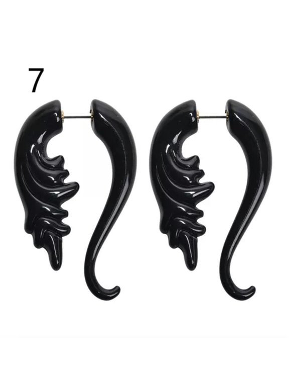 Spiral Gauge Ear Plug Fake Cheater Stretcher Flesh Earrings Piercing AcrylicA_yi-7