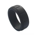 thumbnail image 1 of GKNET Silicone Wedding Ring Engagement Rings Athletic Delicate Jewelry Women Men Jewels Gift ➳-06 black-10, 1 of 9