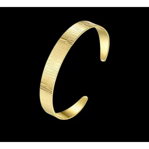 GKNET Stainless Steel Gold Plated Bangle/Bracelet Resizable Unisex Fashion Jewelry