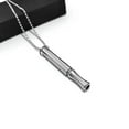thumbnail image 1 of GKNET Stainless Steel Mindfulness Breathing Relief Anxiety Stress Necklace Breathlace-Silver, 1 of 9