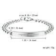 thumbnail image 1 of GKNET Stainless Steel Personalized Custom Letter Name Cuff Bracelet Couple Jewellery-6MM For Women, 1 of 9
