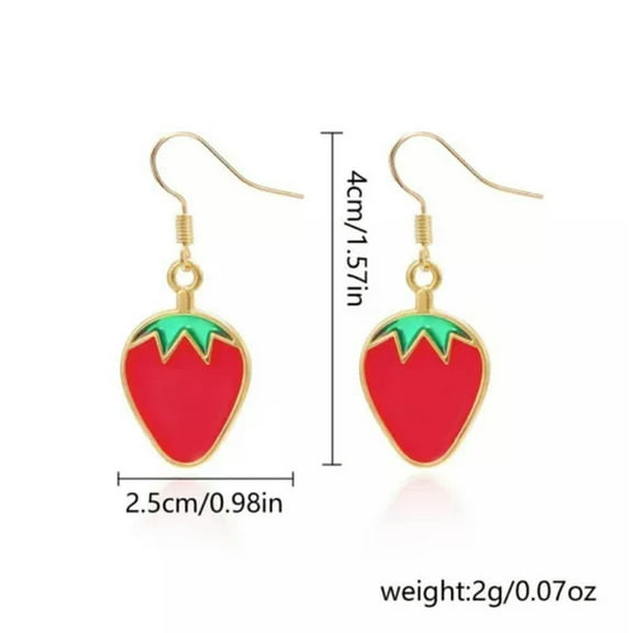 GKNET Strawberry Fruit Ear Hook Earrings Dangle Women Acrylic Elegant Delicate Jewelry Gift New-#2