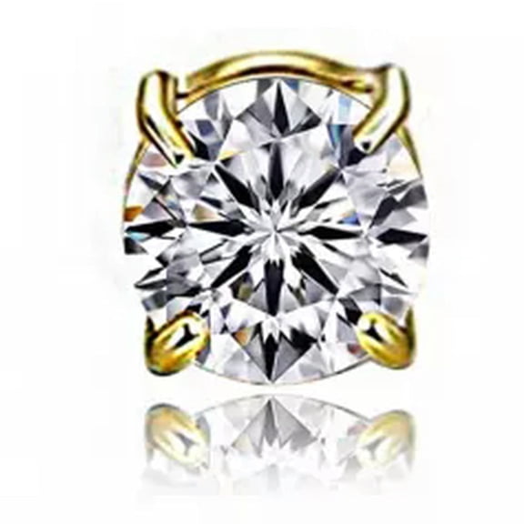 GKNET 1 PC Fashion Zirconia Ear Stud Personality Women Men Delicate Jewelry Earrings -White 8mm