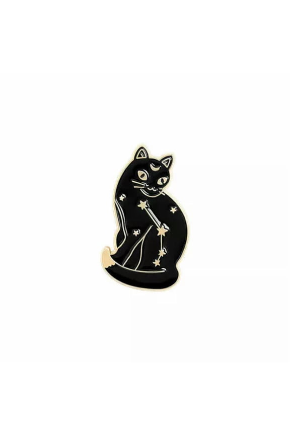 Student Cartoon Anime Cute Enamel Pin Collar Corsage Brooch Delicate Jewelry Gift AA-black cat 2
