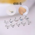 thumbnail image 1 of GKNET Surgical Steel Septum Clicker Nose Daith Segment Cartilage Rings Hoop Piercing/-silver-3#, 1 of 8