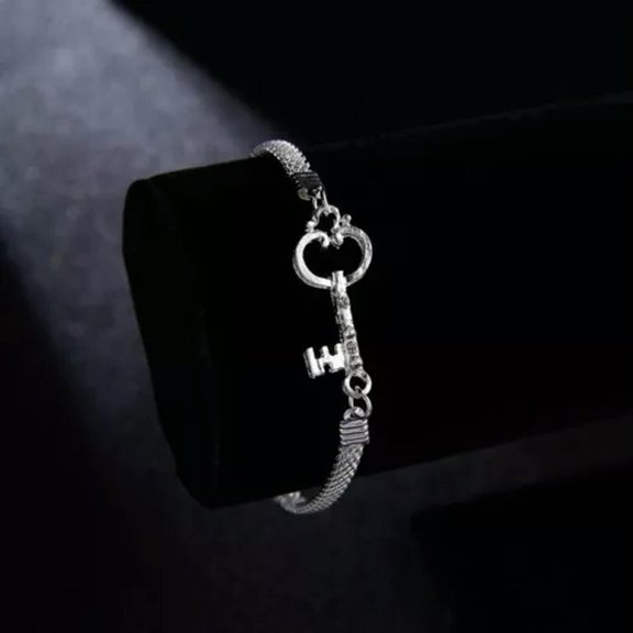 GKNET Turkish Lucky Evil Eye Bracelet Zircon Bangle Elegant Womens Party Delicate Jewelry Gift-Key