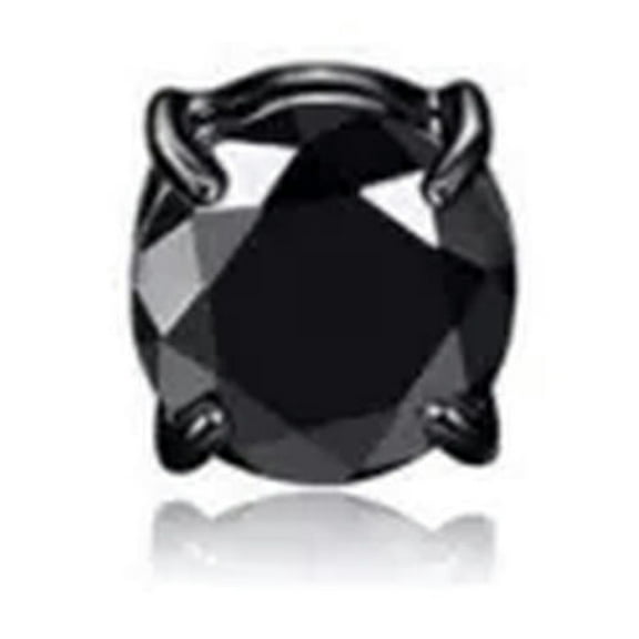GKNET Unisex Clip On Earrings Non-Piercing Zircon Magnetic Ear Stud Fake Crystal ~-black-8mm