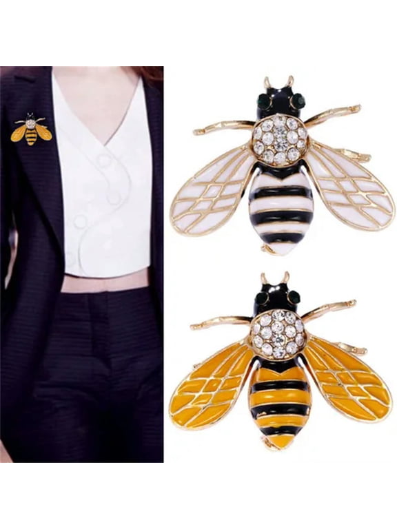 Very Realistic Bumble Bee Brooch Delicate Jewelry Insect Black Gold lapel Pin Broach_tu-Yellow