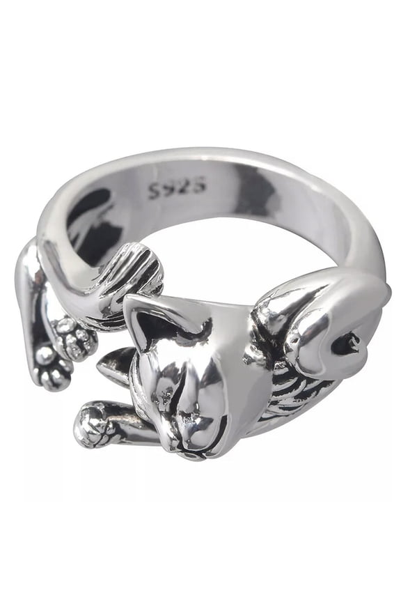 Vintage Cute Cat Rings Women Delicate Jewelry Trendy Adjustable Ring Gift Party Accessory
