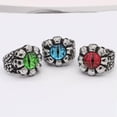 thumbnail image 1 of GKNET Vintage Punk Rock Skull Head Devil Eye Men's Stainless Steel Rings Size 7-12, 1 of 7