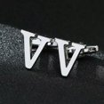 thumbnail image 1 of GKNET Wedding Cufflinks Groom Cufflinks 26 Letters Clothes Accessories Shirt Cuff Link-V, 1 of 9