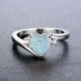 thumbnail image 1 of GKNET White Fire Opal Ring for Women Wedding Party 925 Silver Rings Delicate Jewelry Size 6-10-06# Heart Opal-9, 1 of 9