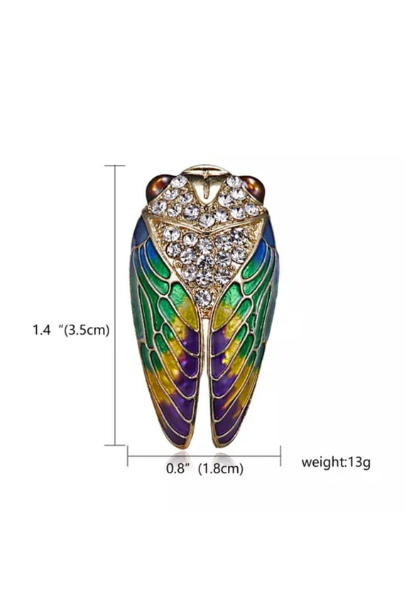 Wholesale Crystal Pearl Animal Brooch Pin Butterfly Bee Bird Women Jewellery-Cicada