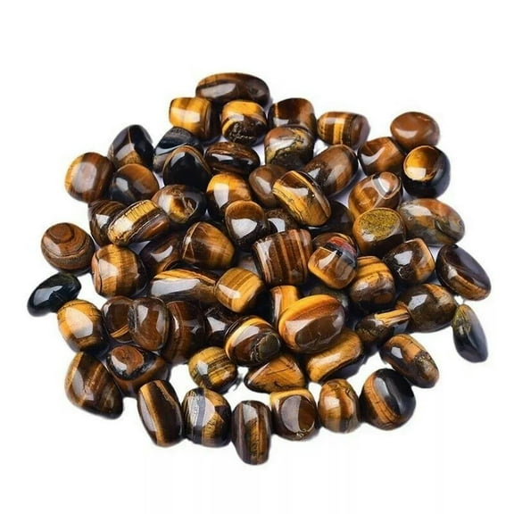 GKNET Wholesale Lot 100pcs Natural Tiger Eye Stone Tumble Healing Energy Polished
