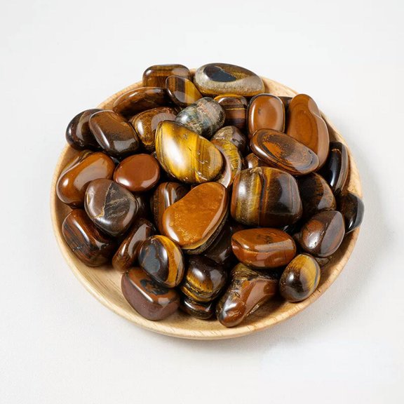 GKNET Wholesale Lot 50pcs Natural Tiger Eye Stone Tumble Healing Energy Polished