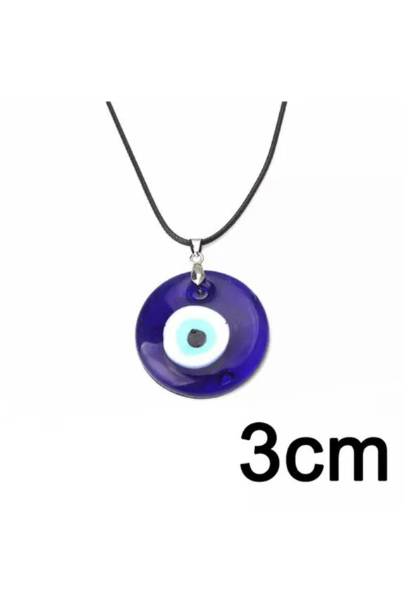 Wholesale Lucky Devil Eye Pendant Necklace Choker Chain Women Jewellery Gift New-#2 Round