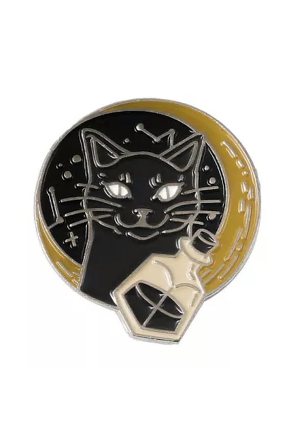 Wizard Skull Hat Shaped Brooch Eye Candle Brooch cat duke brooch Enamel pi s2 -2