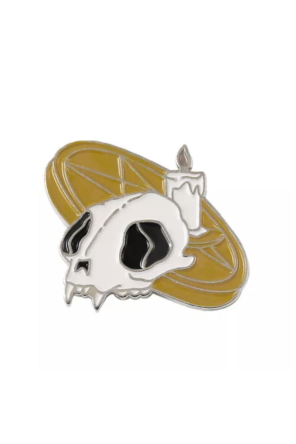 Wizard Skull Hat Shaped Brooch Eye Candle Brooch cat duke brooch Enamel pi s2 -4