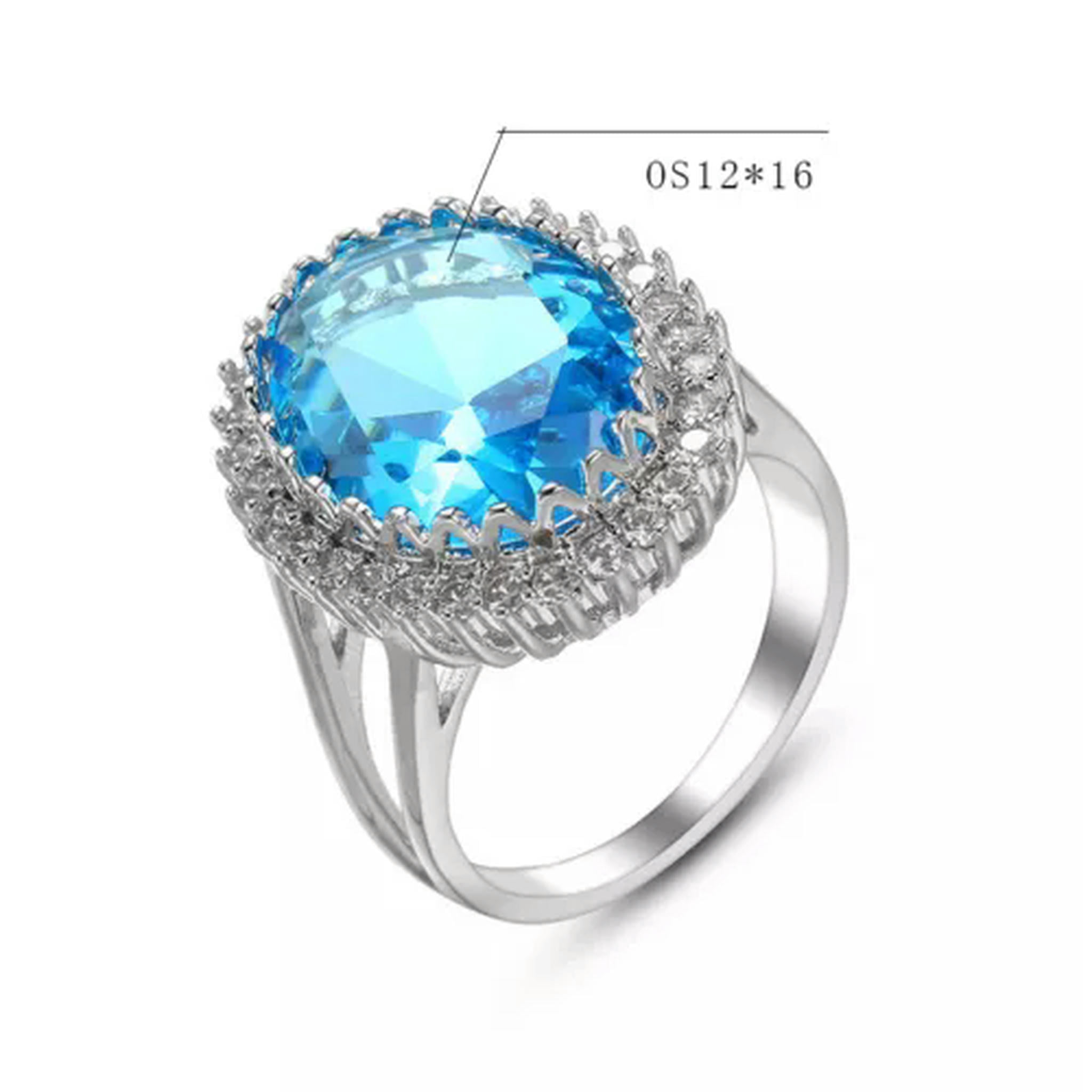 Buy Santa Maria Aquamarine And Multi Gemstone Ring In Vermeil YG And Platinum Over Sterling Silver 0.50 Ctw