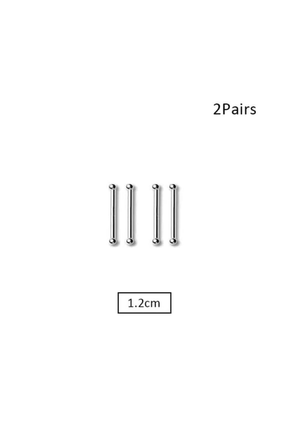 2 Pairs Ear Nail Stud Fashion Earrings Women Delicate Jewelry Trendy Simple Needle -3