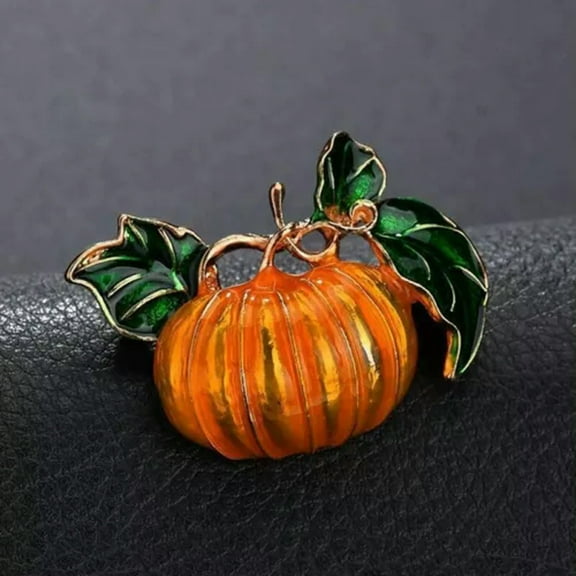 GKNET Women Halloween Pumpkin Brooches Rhinestone Pins Badge Clothing Delicate Jewelry Gift -H02