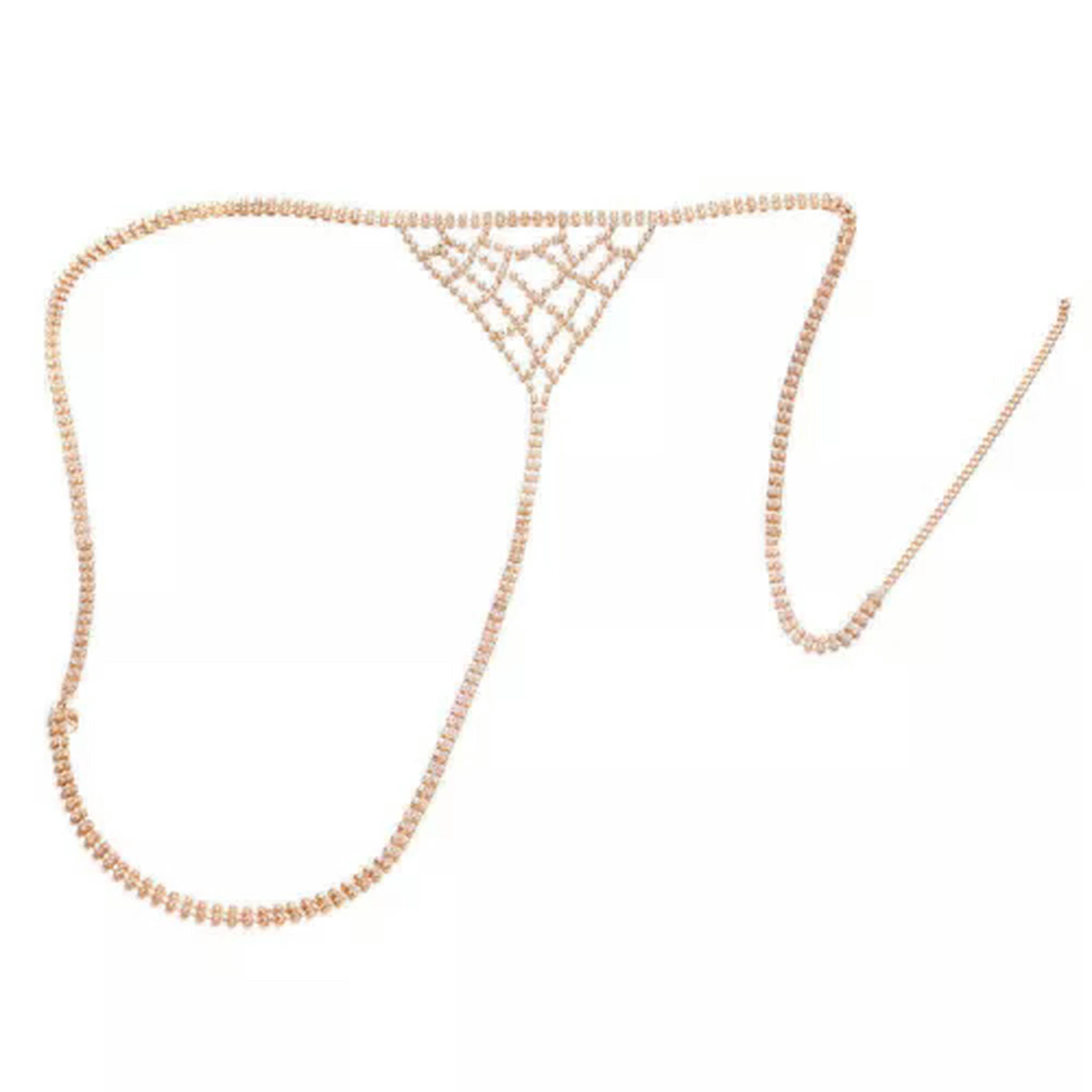 GKNET Women Sexy Crystal Belly Waist Hip Chain Belt Party Charm Body ...