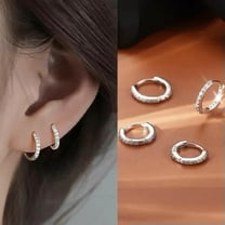 GKNET Womens CZ Crystal Small Huggie Hoop Earrings Minimalist Delicate Jewelry Gift For Her -8mm
