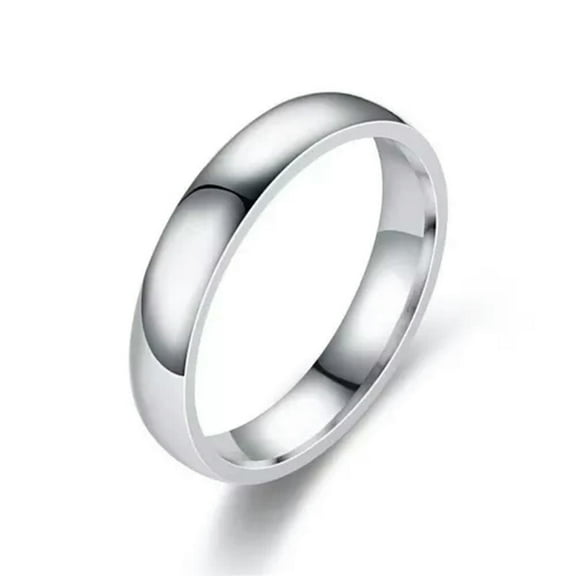 GKNET Womens Simple Plain Thin Ring Band Stainless Steel Trendy Delicate Jewelry Size 5/6/7/8/9-Silver-6mm-6