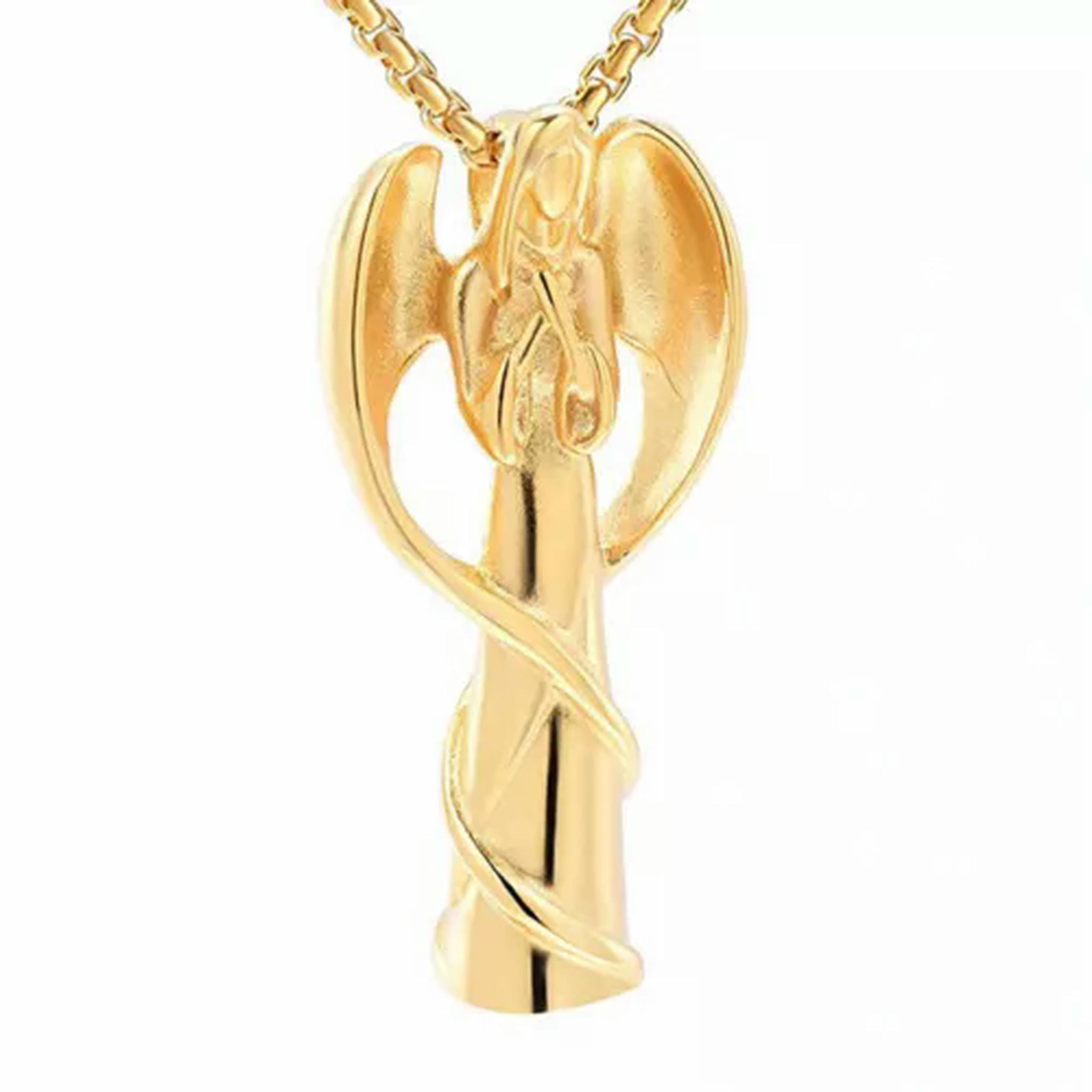GKNET Womens Stainless Steel Praying Guardian Angel Wing Pendant ...