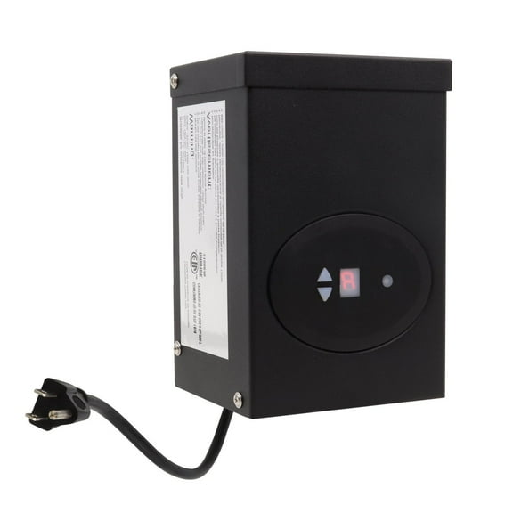 GKOplus ETL Listed 120W Low Voltage Transformer with Photocell and Timer, 120V AC to 12V AC Outdoor Power Pack, for Landscape Lighting Systems, Fully Encapsulated Toroid Core, CEC VI Certified