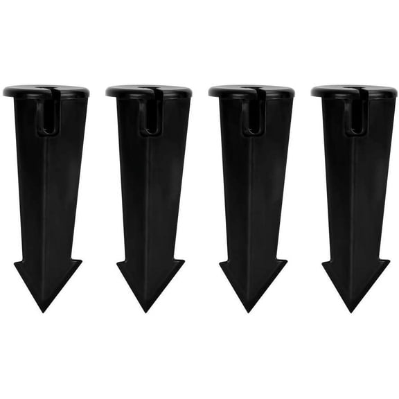 GKOplus Universal Slot Stake, 1/2 NPS Thread Composite Large In-Ground Stake/Spike with Slot for Landscape and Security Light Mounting (4-Pack)