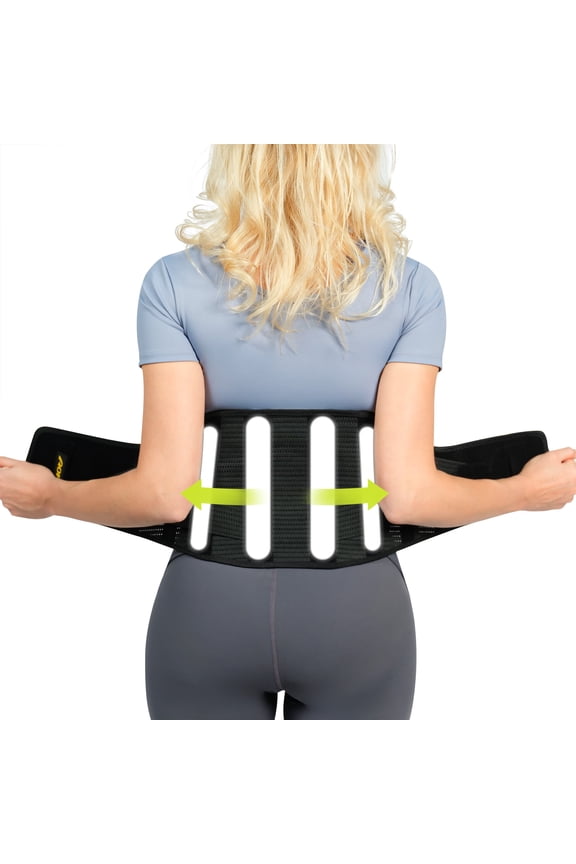 Back Support Belt Breathable Brace With Lumbar Pad - Immediate Relief from Back Pain, Sciatica, Herniated Disc