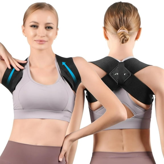 GKTG Posture Corrector for Women and Men, Adjustable Upper Back straightener and Providing Pain Relief from Neck, Shoulder