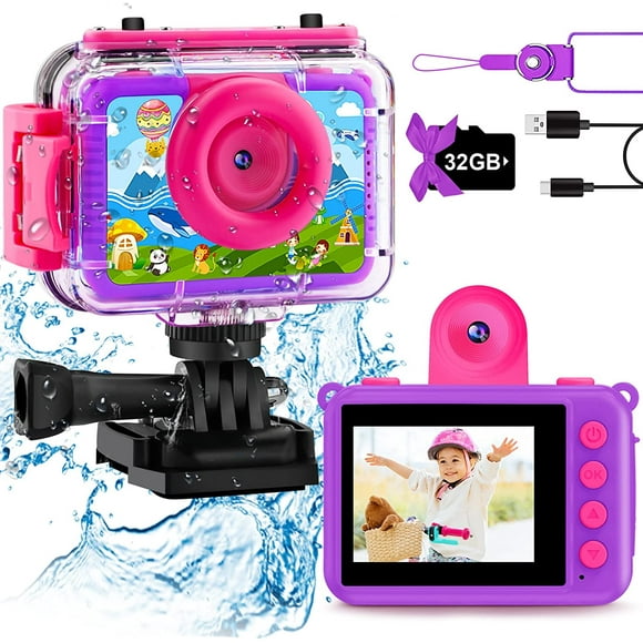 GKTZ Waterproof Kids Camera 180° Rotatable Digital Toys Camera 20MP Unisex Gift