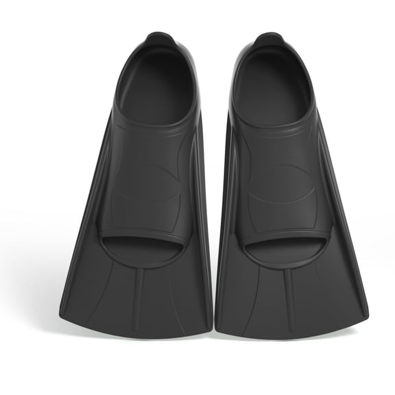 GKV Kids & Adults Silicone Full Foot Swim Fins – Compact Travel Lightweight Short Blade Snorkeling Fins, Diving Flippers
