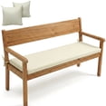 thumbnail image 1 of GKXLH Waterproof Outdoor Bench Cushion 48"x18"x3", 28D High Density Foam Garden Bench Pad with Removable Washable Cover & 2 Pillow Covers for Patio Porch Swing (Cream), 1 of 11