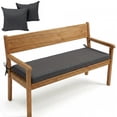 thumbnail image 1 of GKXLH Waterproof Outdoor Bench Cushion 48"x18"x3", 28D High Density Foam Garden Bench Pad with Removable Washable Cover & 2 Pillow Covers for Patio Porch Swing (Dark Gray), 1 of 11