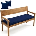 thumbnail image 1 of GKXLH Waterproof Outdoor Bench Cushion 48"x18"x3", 28D High Density Foam Garden Bench Pad with Removable Washable Cover & 2 Pillow Covers for Patio Porch Swing (Navy Blue), 1 of 11